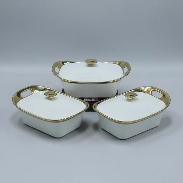 3 Pcs Ceramic Serving Set Kitchen & Dining Serveware