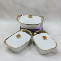 3 Pcs Ceramic Serving Set Kitchen & Dining Serveware
