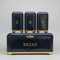 Nordic Bread Bin with Three Canister Set – Large Capacity Kitchen Storage Organizer food stora Food Storage Containers