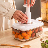 2-Piece Food Vacuum Storage Container Set – 2.1L and 1.2L Airtight Containers with Pumps