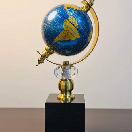 World Globe Marble Base Ornament – Luxe Decor Statement Decor