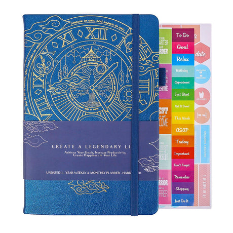 Undated A5 Goal Setting Planner | Daily, Weekly & Monthly Organizer