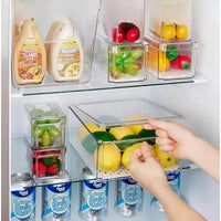 7pcs BPA-Free Stackable Acrylic Fridge Organizer Bins with Lids Fridge Storage Organizers