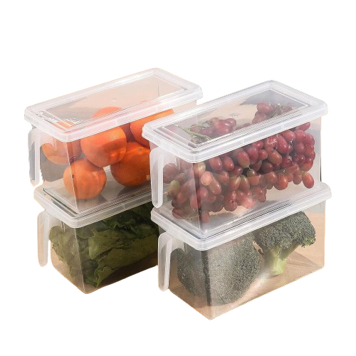 1pc Food Storage Container with Handle | Clear | 27.3 x 14.8 x 15.3 cm | Durable & Eco Friendly