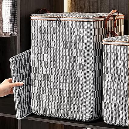 Furaha Finds 3 Piece Set Large Capacity Quilt & Duvet Storage Bags Waterproof, moisture proof, non woven fabric with double zipper & reinforced handles.