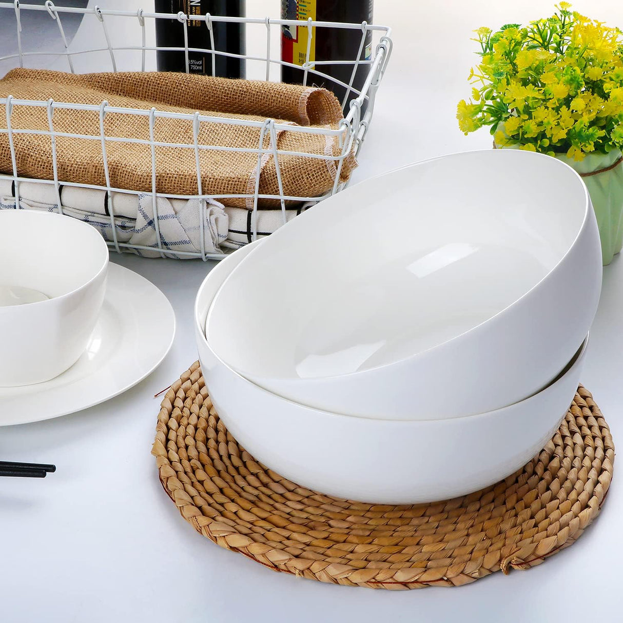 Furaha Finds Round Dessert  Salad Serving Bowl