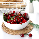 9 inch White Ceramic Round Dessert  Salad Serving Bowl One Piece High Quality Serveware