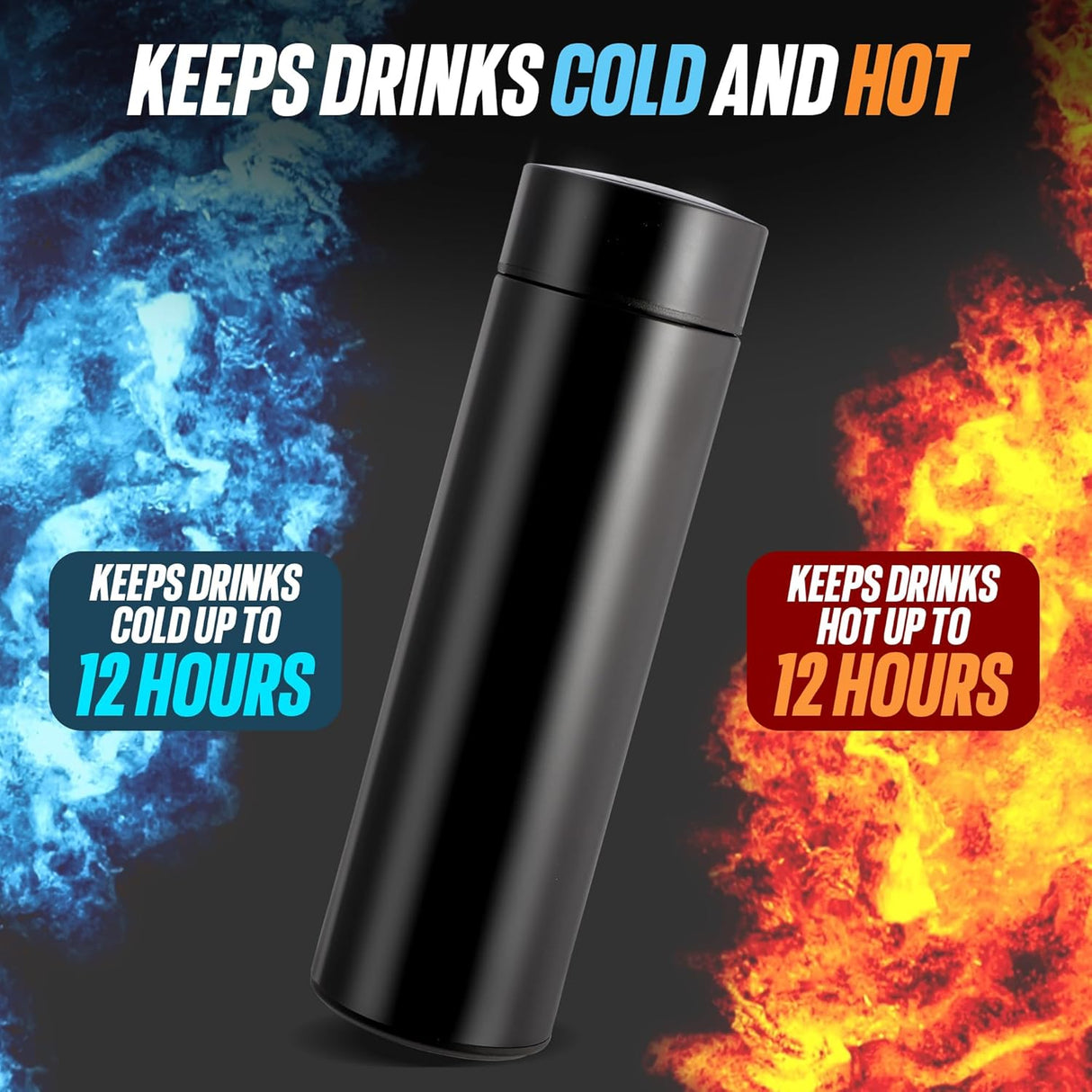 Portable Lightweight 500ml Temperature Display Vacuum Flask