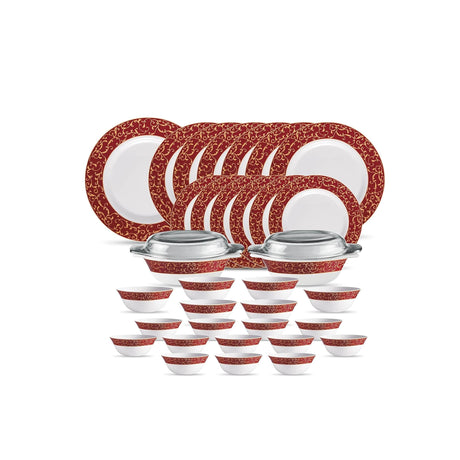 32pcs Sovrana Dinner Set | Anassa Red | Elegant Porcelain Dining Set | Complete Dinnerware for Stylish Dining- Furaha Finds Kenya