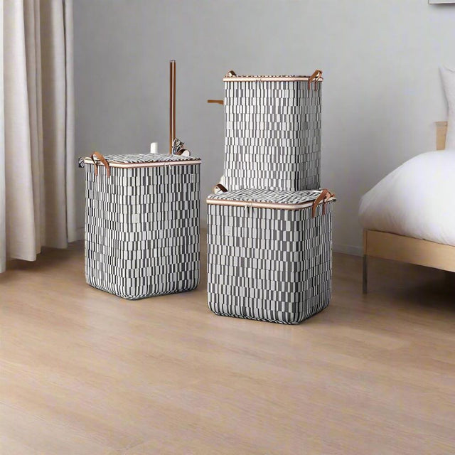 Furaha Finds 3 Piece Set Large Capacity Quilt & Duvet Storage Bags Waterproof, moisture proof, non woven fabric with double zipper & reinforced handles.