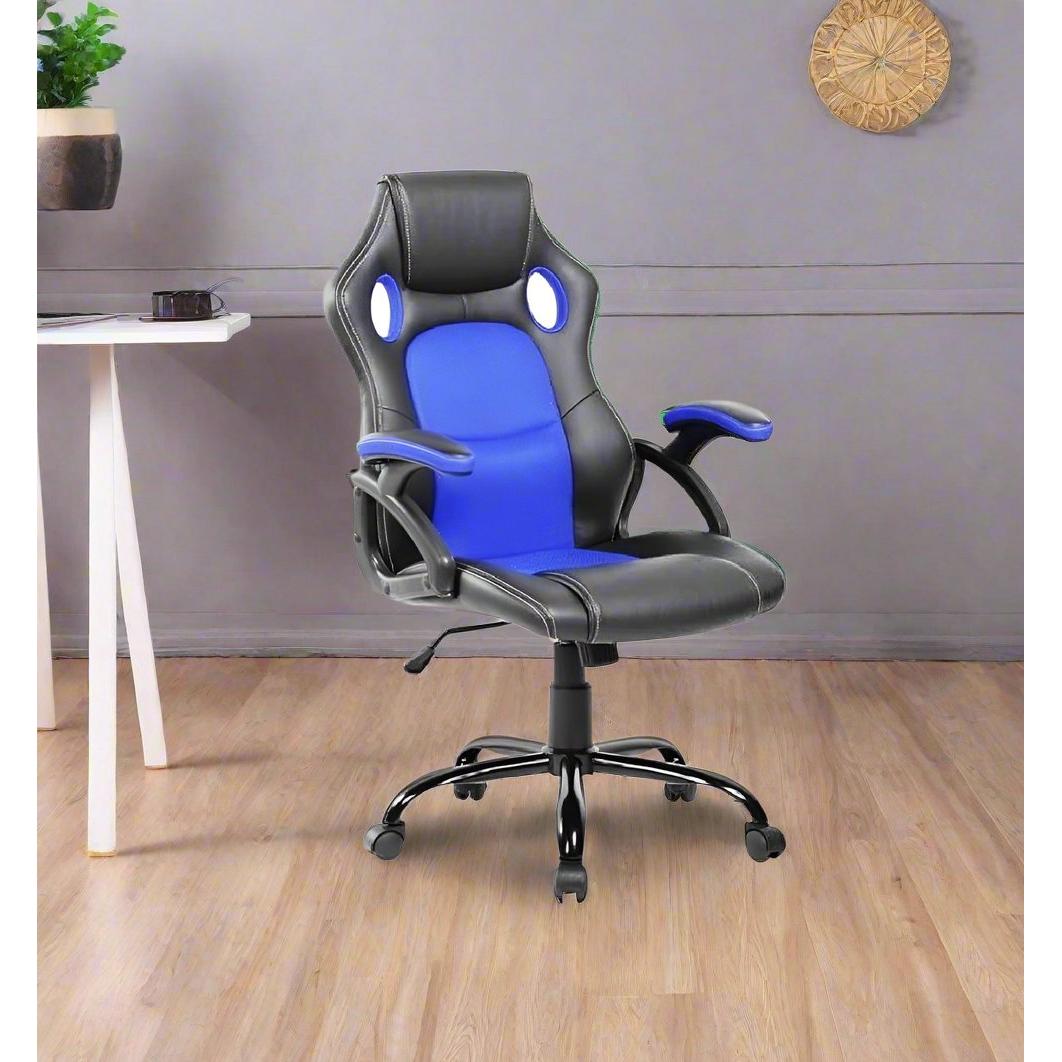Rotatable Gaming PU Leather Office Armchair - Black, Green, Red | Ergonomic Study Chair for Home Office | Gaming Setups, Home Offices, Study Rooms.