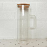 Glass Spaghetti Jar with Bamboo Lid and Handle | 2L Capacity