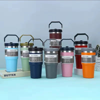 890ml Thermal Coffee Cup with Handle Double Layer Vacuum Flask & Travel Mug Thermoses