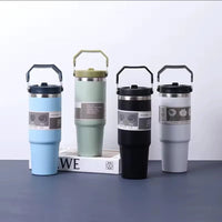 890ml Thermal Coffee Cup with Handle Double Layer Vacuum Flask & Travel Mug Thermoses