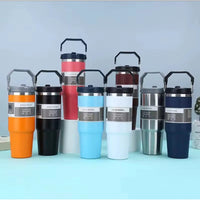 890ml Thermal Coffee Cup with Handle Double Layer Vacuum Flask & Travel Mug Thermoses