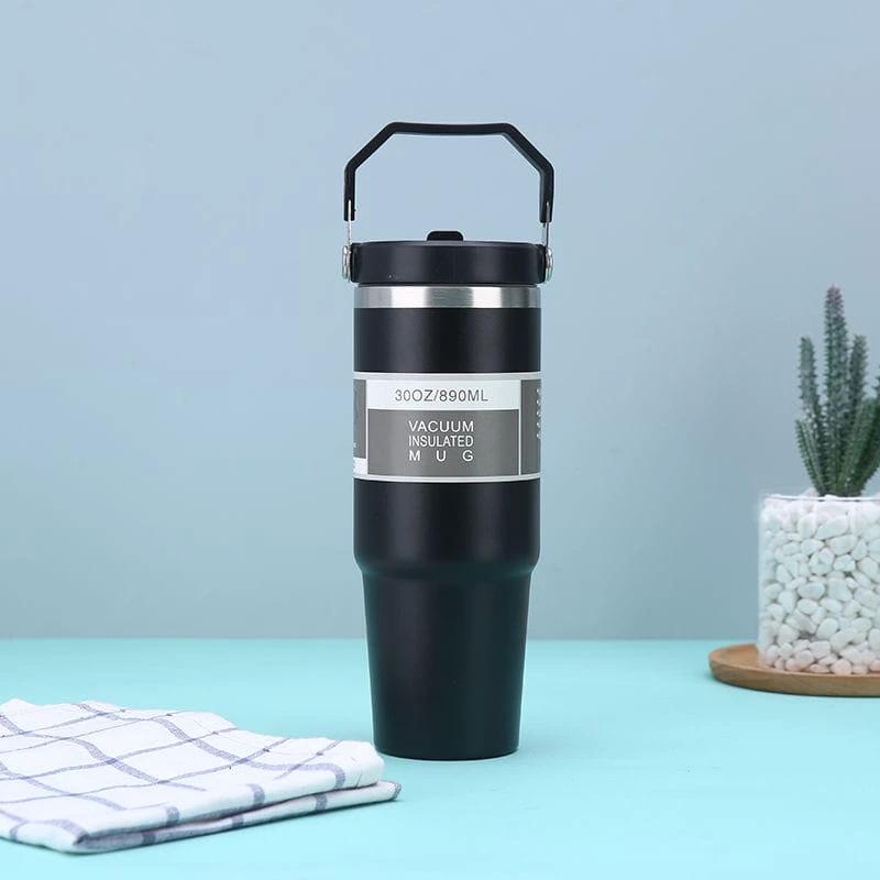 890ml Thermal Coffee Cup with Handle Double Layer Vacuum Flask & Travel Mug Thermoses