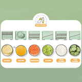 8in1 Multifunctional Salad Spinner with Vegetable Chopper & Strainer Includes Dicer, Slicer, Shredder & More