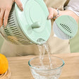8in1 Multifunctional Salad Spinner with Vegetable Chopper & Strainer Includes Dicer, Slicer, Shredder & More