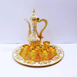 8pcs Elegant Arabic Coffee Set | Gold & Rose Gold, 1.5L Kettle tableware Coffee Sets