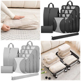 8pcs Travel Compression Packing Cubes Space Saving Luggage Organizers
