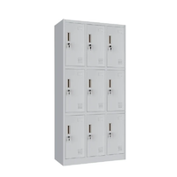 9-Door Metal Locker Cabinet – Secure Office and Home Storage File Cabinets