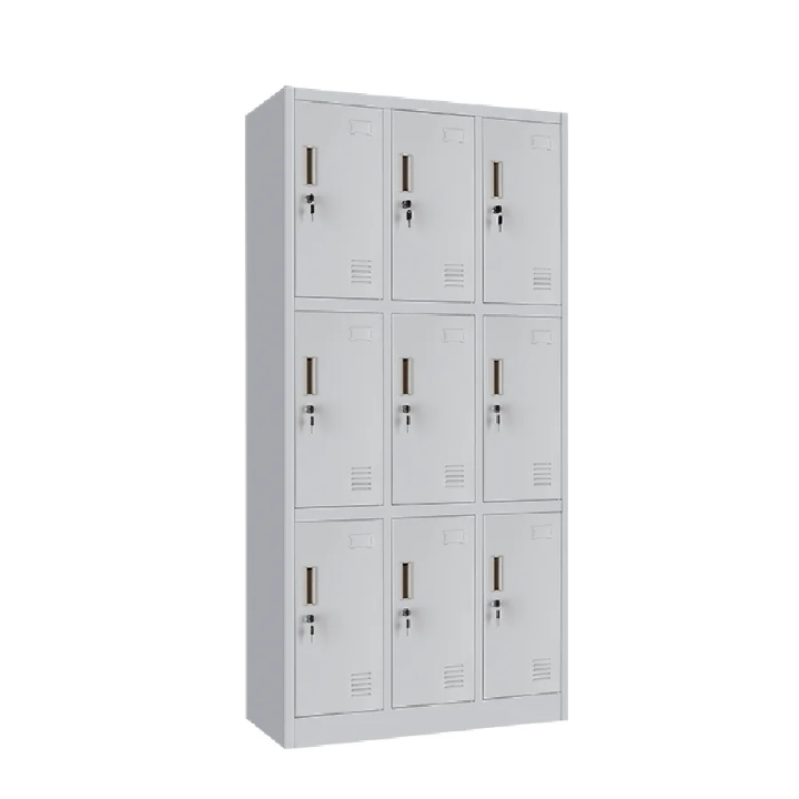 9-Door Metal Locker Cabinet – Secure Office and Home Storage