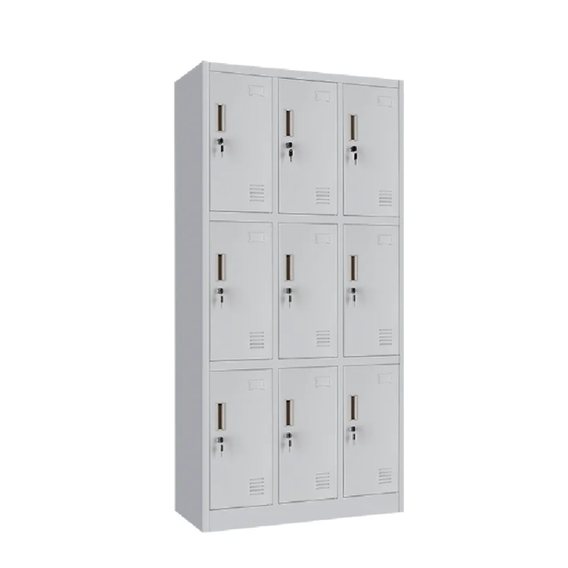 9-Door Metal Locker Cabinet – Secure Office and Home Storage