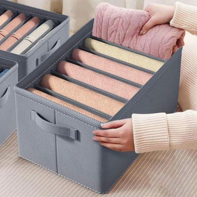 9 Grid Jeans Wardrobe Multipurpose Organizer Space Saving Drawer Divider Foldable & Durable Fabric