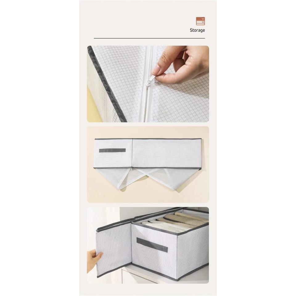 9 Grid Multipurpose Organizer Foldable Clothes, Underwear, Bra, and Accessories Drawer Divider