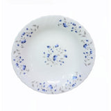 9 Inch Classique Blue Mystique Glass Soup Plates 6 Sets (36 Pieces)