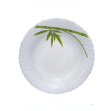 9 Inch Classique Fluted Green Glass Soup Plates 6 Sets (36 Pieces)
