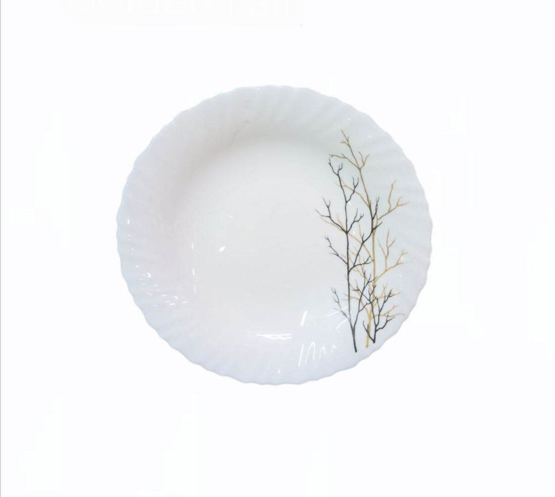 9 Inch Classique Golden Fall Glass Soup Plates 6 Sets (36 Pieces)