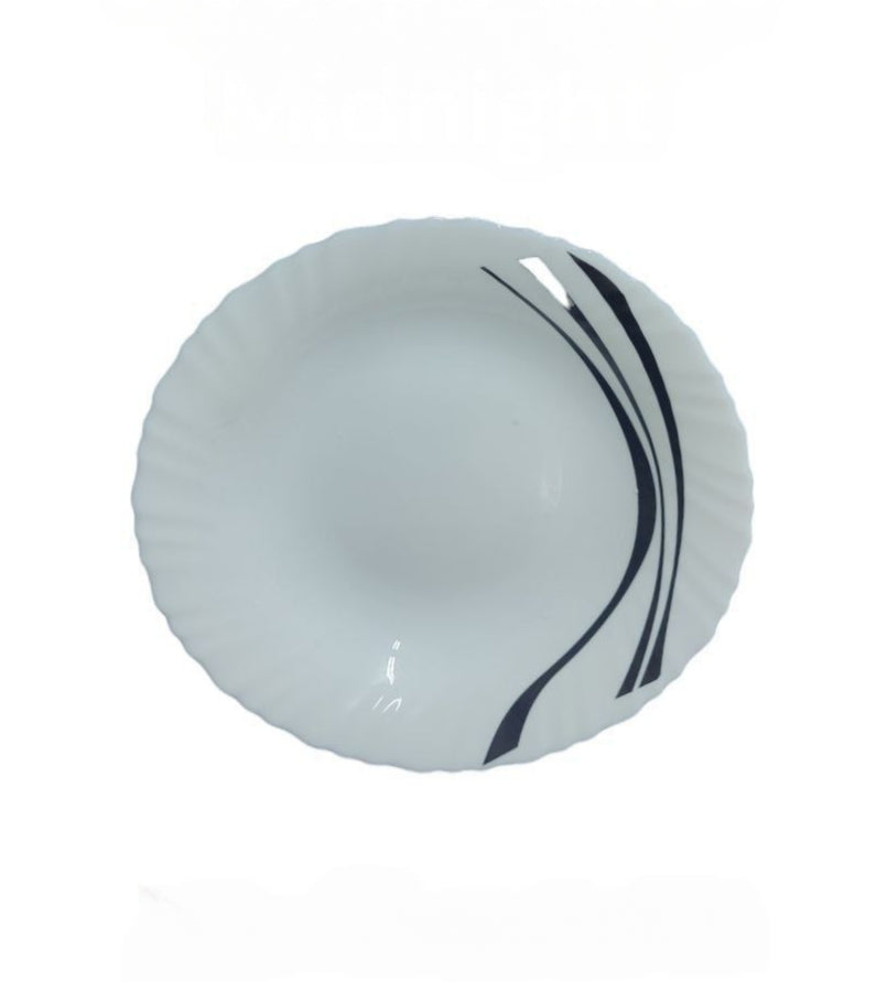 9 Inch Classique Midnight Glass Soup Plates 6 Sets (36 Pieces)