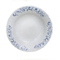 9 Inch Classique Swirls Blue Glass Soup Plates 6 Sets (36 Pieces) kitchen and dinning Plates