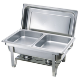 9 Ltr Double Chafing Dishes SG 433/2 | Stainless Steel Buffet Warmer with Dual Pans for Catering and Parties