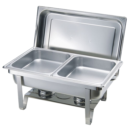 9 Ltr Double Chafing Dishes SG 433/2 | Stainless Steel Buffet Warmer with Dual Pans for Catering and Parties