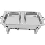 9 Ltr Double Chafing Dishes SG 433/2 | Stainless Steel Buffet Warmer with Dual Pans for Catering and Parties