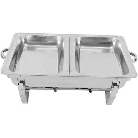 9 Ltr Double Chafing Dishes SG 433/2 | Stainless Steel Buffet Warmer with Dual Pans for Catering and Parties