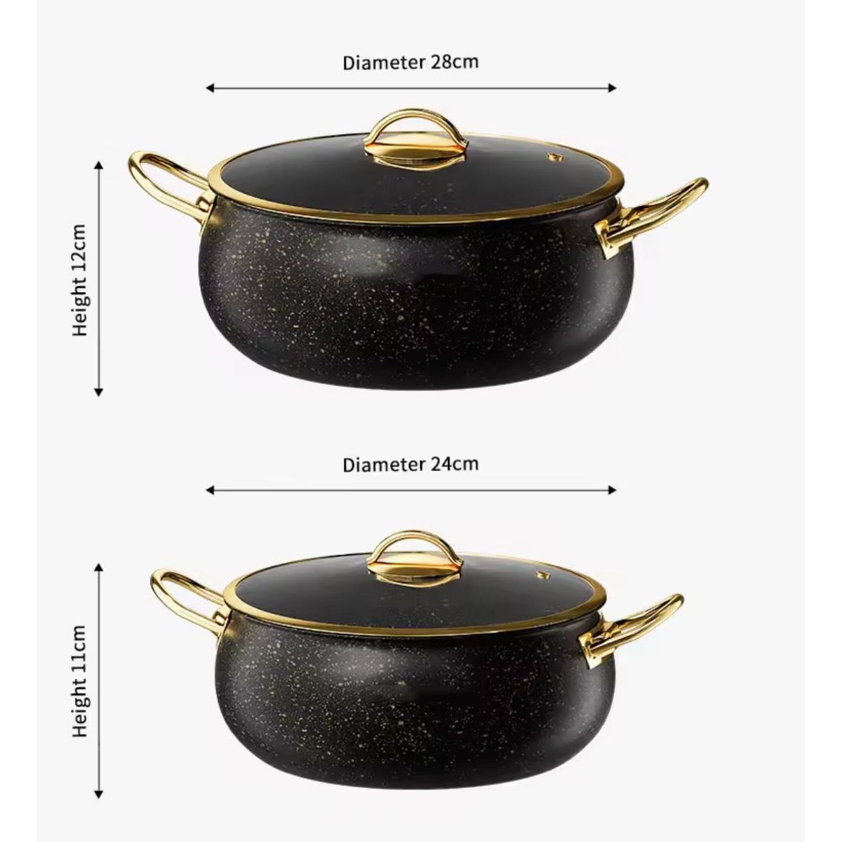 9 Piece Granite Classy Cookware Set