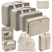9-Piece Travel Luggage Organizer Set – Packing Cubes & Bags for Suitcase (Multiple Colours) Packing Organizers Packing Organizers