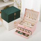 Multi-Layer Jewelry Storage Box – Large Capacity Organizer for Necklaces, Earrings, and Rings