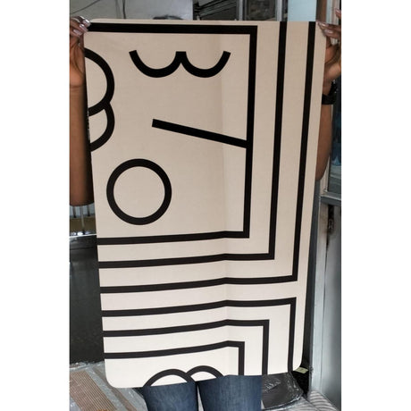 Large Geometric Pattern Door/Bath Mat – 50x80cm Anti-Slip with Rubber Bottom