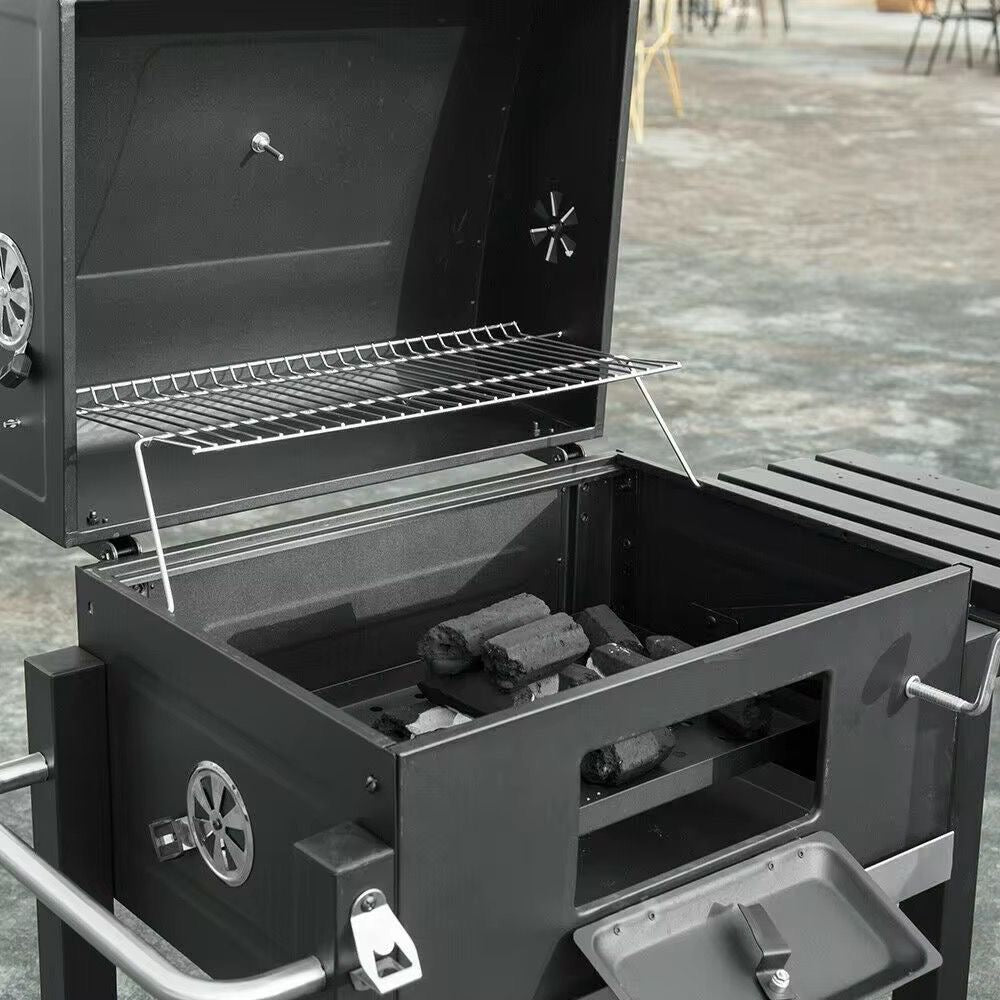 Portable Charcoal Trolley BBQ Grill Outdoor Garden Barbecue.- Furaha Finds Kenya
