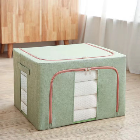 100L Foldable Zipped Closet Organizer – Large Capacity Storage Box