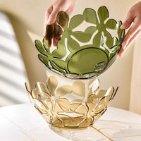 Household Transparent Fruit Plate – Stylish Multi-Functional Storage and Serving Bowl serveware Serving Platters