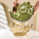 Household Transparent Fruit Plate – Stylish Multi-Functional Storage and Serving Bowl