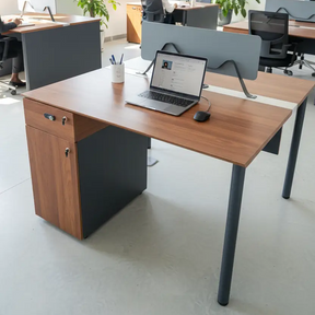 2 person Workstation with Privacy Panel & Cable Management Office Desk Reception Desks & Counters