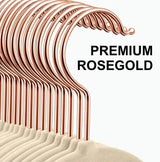 Luxury Velvet Premium Rose Gold Antislip Hangers 10pc Pack