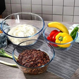 High Borosilicate Glass Bowl – 4500ml Heat-Resistant Baking & Serving Bowl mixing bowls Mixing Bowls