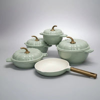 Cookware Set - 9pcs USFE Pumpkin Granite Orange